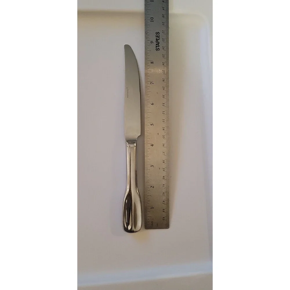 7 Hoffritz Wyndham Stainless Steel Fiddle Shape French Hollow Knives 9 1/4